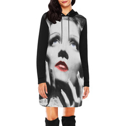MARLENE All Over Print Hoodie Mini Dress (Model H27)