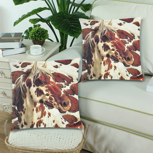 Paint Hiding In Plain Sight Custom Zippered Pillow Cases 18"x 18" (Twin Sides) (Set of 2)