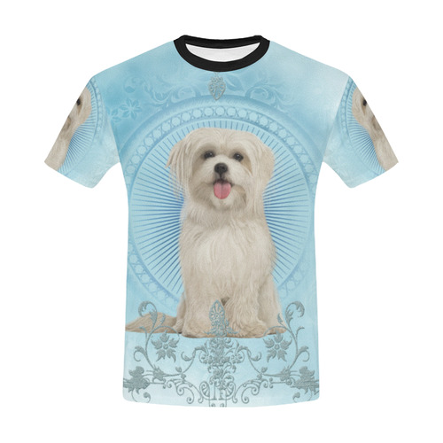 Cute havanese puppy All Over Print T-Shirt for Men/Large Size (USA Size) Model T40)