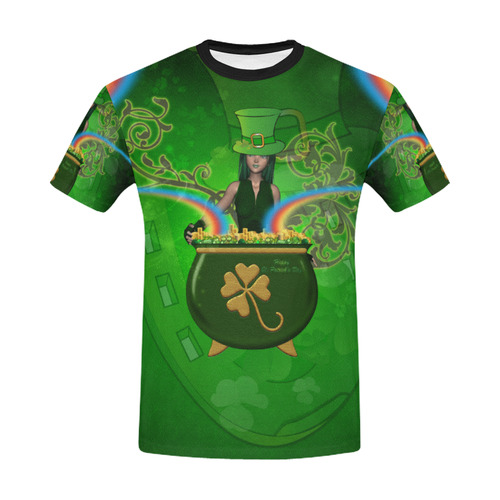 Happy St. Patrick's day All Over Print T-Shirt for Men/Large Size (USA Size) Model T40)