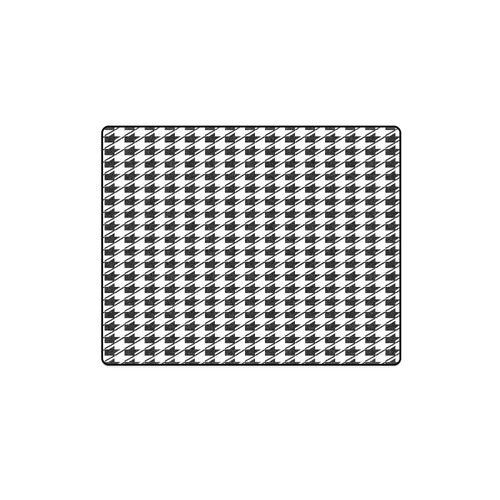 Black White Houndstooth Blanket 40"x50"