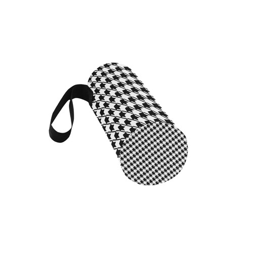 Black White Houndstooth Neoprene Water Bottle Pouch/Small