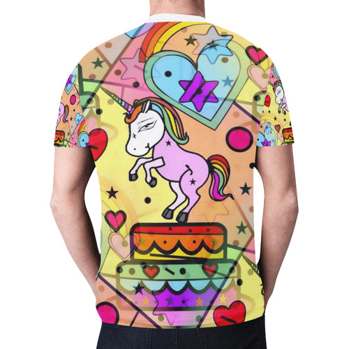 Unicorn Popart by Nico Bielow New All Over Print T-shirt for Men (Model T45)