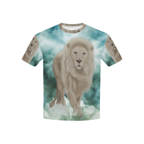 The white lion in the universe Kids' All Over Print T-shirt (USA Size) (Model T40)