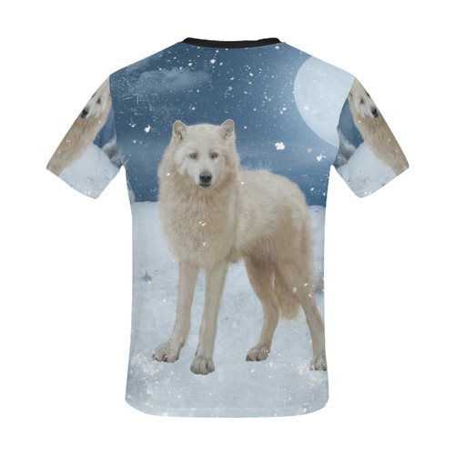 Awesome arctic wolf All Over Print T-Shirt for Men/Large Size (USA Size) Model T40)