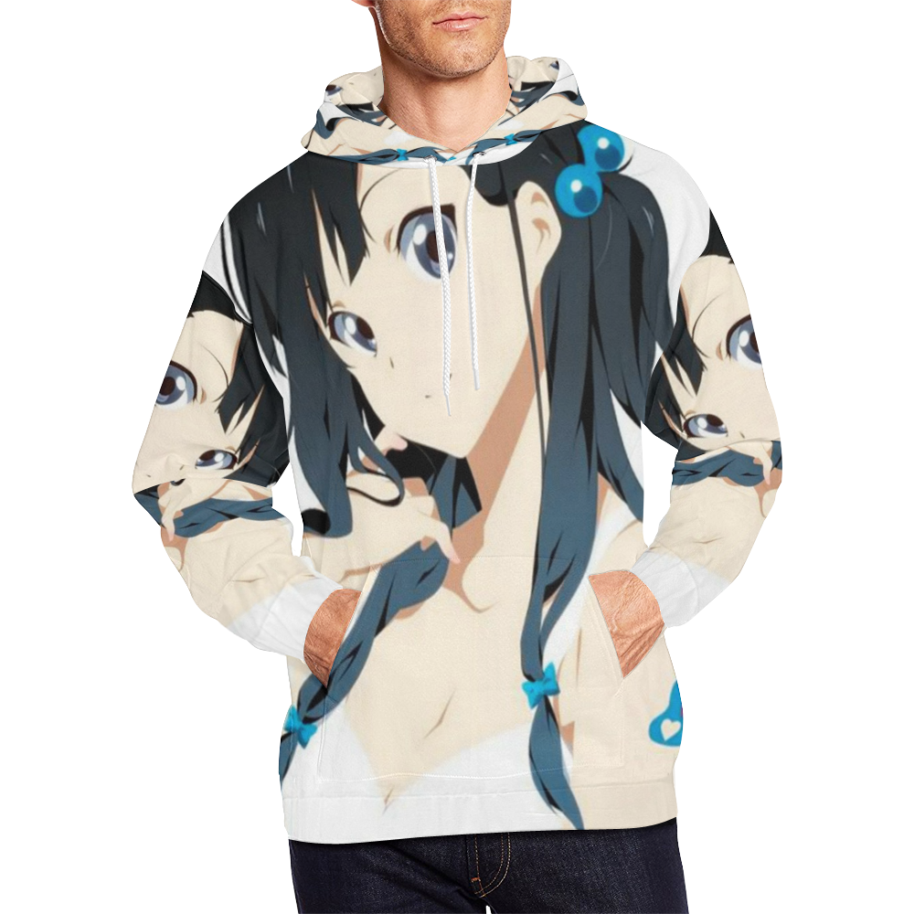 Anime Girl All Over Print Hoodie for Men/Large Size (USA Size) (Model H13)  | ID: D2345254