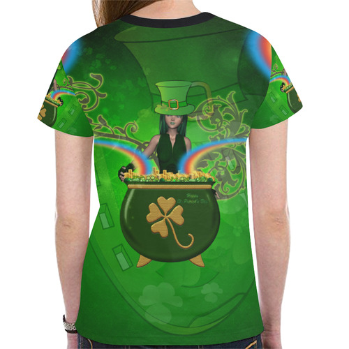 Happy St. Patrick's day New All Over Print T-shirt for Women (Model T45)