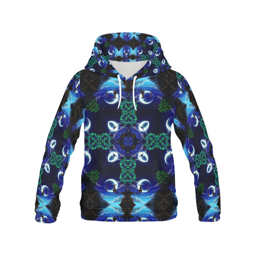 Magic Moon Witch All Over Print Hoodie for Women (USA Size) (Model H13)