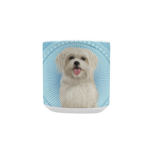 Cute havanese puppy Heart-shaped Mug(10.3OZ)