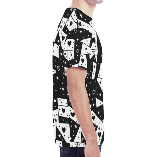 Black and White Popart by Nico Bielow New All Over Print T-shirt for Men (Model T45)