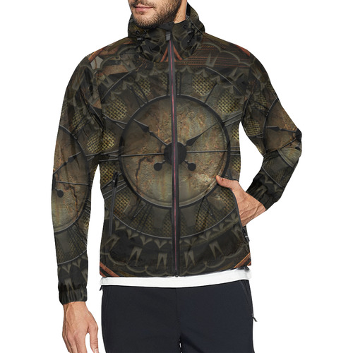 Steampunk, clockswork Unisex All Over Print Windbreaker (Model H23)