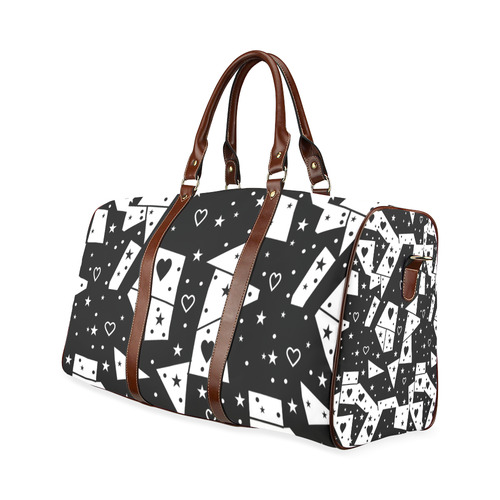 Black and White Popart by Nico Bielow Waterproof Travel Bag/Large (Model 1639)