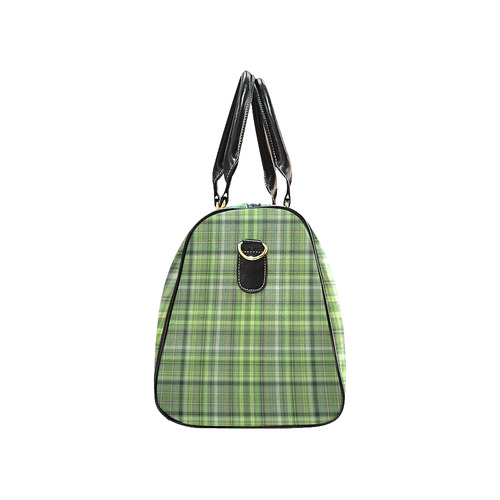 Shades of Green Plaid New Waterproof Travel Bag/Large (Model 1639)