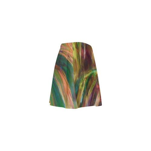 Abstract Colorful Glass Mini Skating Skirt (Model D36)