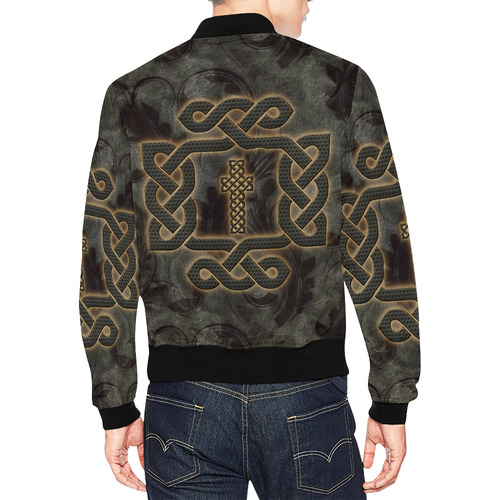 The celtic knot, rusty metal All Over Print Bomber Jacket for Men (Model H19)