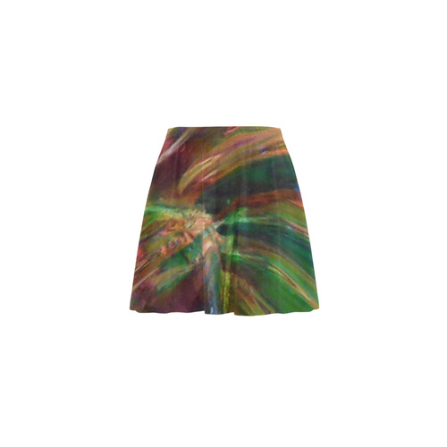 Abstract Colorful Glass Mini Skating Skirt (Model D36)