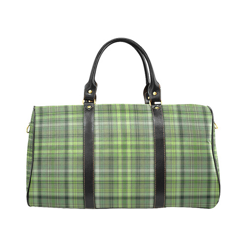 Shades of Green Plaid New Waterproof Travel Bag/Small (Model 1639)