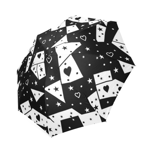 Black and White Popart by Nico Bielow Foldable Umbrella (Model U01)