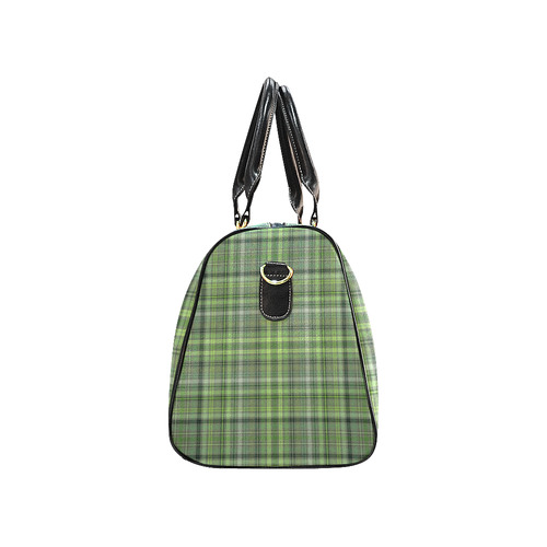 Shades of Green Plaid New Waterproof Travel Bag/Small (Model 1639)