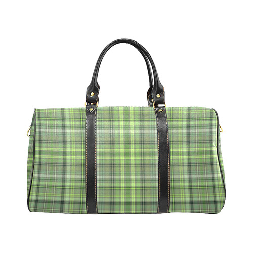 Shades of Green Plaid New Waterproof Travel Bag/Large (Model 1639)