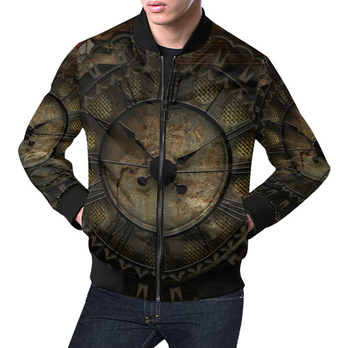 Steampunk, clockswork All Over Print Bomber Jacket for Men (Model H19)