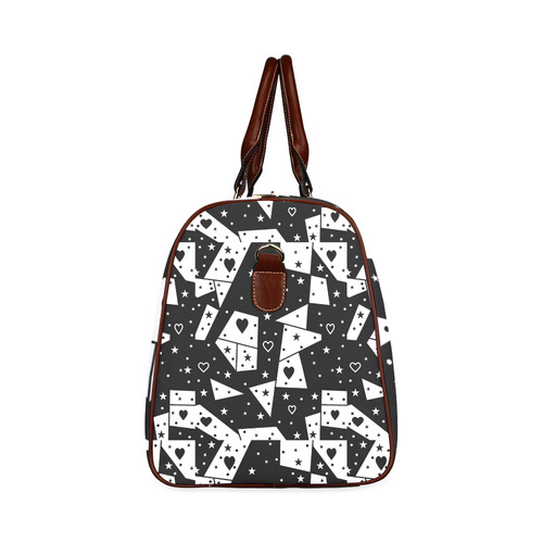 Black and White Popart by Nico Bielow Waterproof Travel Bag/Large (Model 1639)