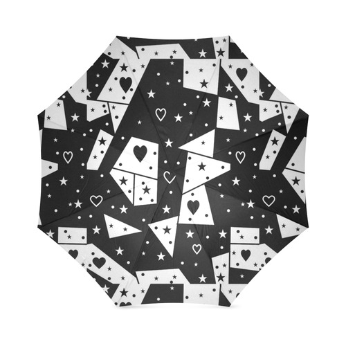 Black and White Popart by Nico Bielow Foldable Umbrella (Model U01)