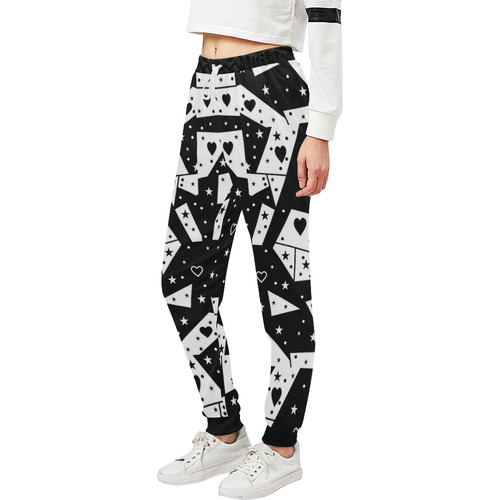 Black and White Popart by Nico Bielow Unisex All Over Print Sweatpants (Model L11)