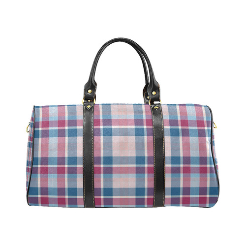 Fun Pastels Plaid New Waterproof Travel Bag/Small (Model 1639)