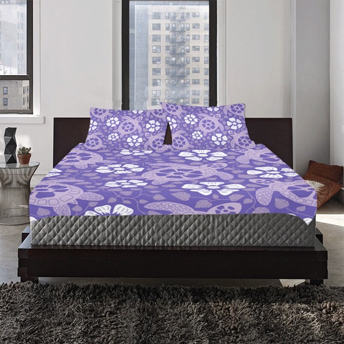 Purple Kauai Turtles 3-Piece Bedding Set