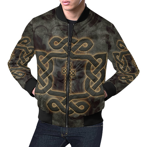 The celtic knot, rusty metal All Over Print Bomber Jacket for Men (Model H19)