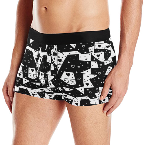 Black and White Popart by Nico Bielow Men's All Over Print Boxer Briefs (Model L10)