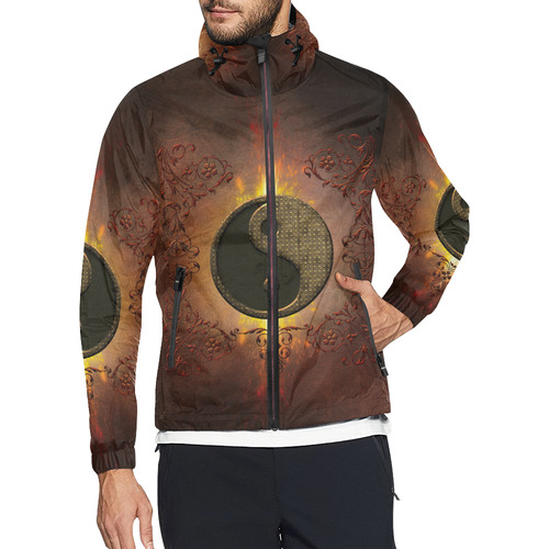 The sign ying and yang Unisex All Over Print Windbreaker (Model H23)