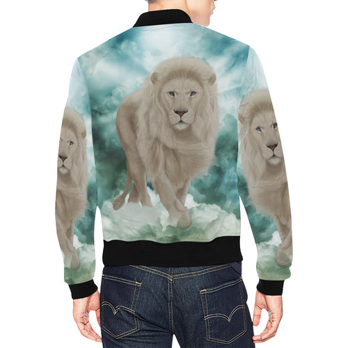 The white lion in the universe All Over Print Bomber Jacket for Men (Model H19)