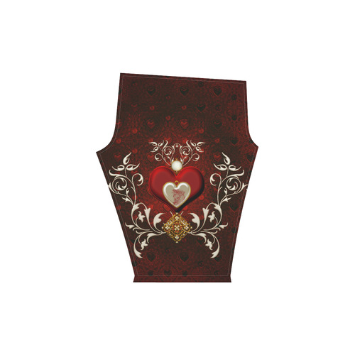 Valentine's day, wonderful hearts Women's Low Rise Capri Leggings (Invisible Stitch) (Model L08)