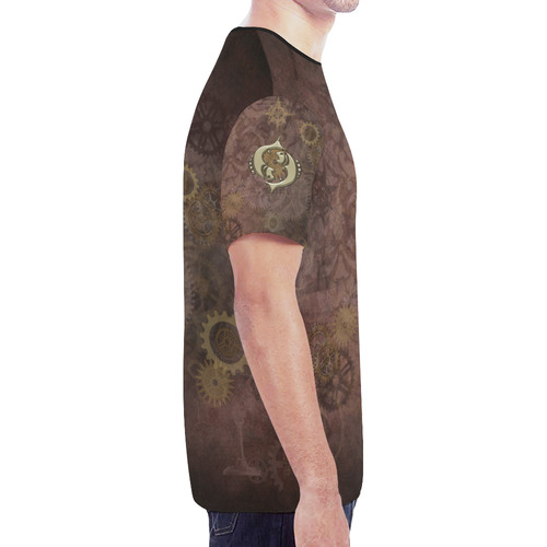 Steampunk Zodiac Fish New All Over Print T-shirt for Men (Model T45)