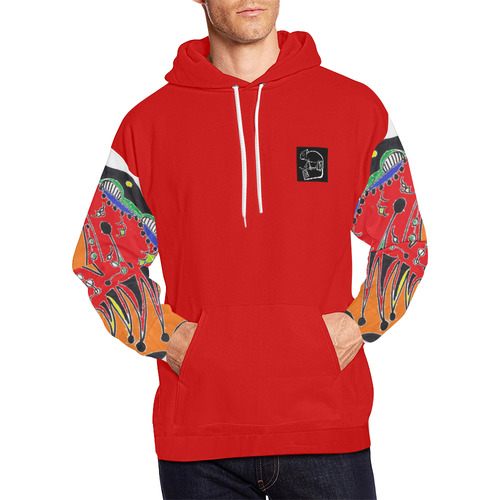 PEZ GLOBO 001 All Over Print Hoodie for Men/Large Size (USA Size) (Model H13)