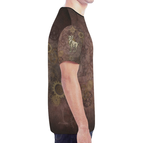 Steampunk Zodiac Aries New All Over Print T-shirt for Men (Model T45)