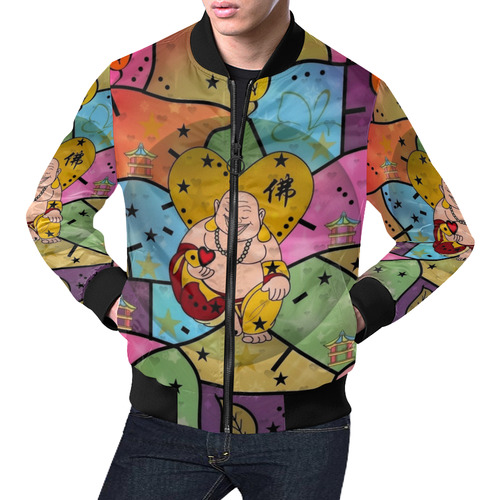 Buddha Popart by Nico Bielow All Over Print Bomber Jacket for Men (Model H19)