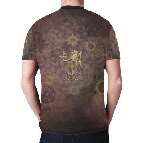 Steampunk Zodiac Virgo New All Over Print T-shirt for Men (Model T45)