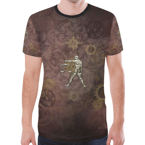 Steampunk Zodiac Libra New All Over Print T-shirt for Men (Model T45)