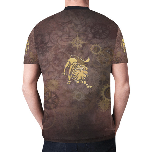Steampunk Zodiac Leo New All Over Print T-shirt for Men (Model T45)