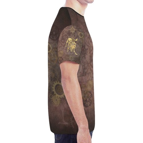 Steampunk Zodiac Leo New All Over Print T-shirt for Men (Model T45)