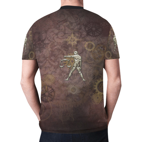 Steampunk Zodiac Libra New All Over Print T-shirt for Men (Model T45)