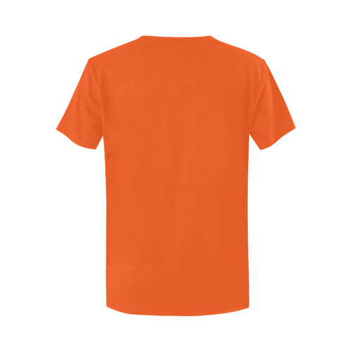 Iguana Sugar Skull Orange Women's T-Shirt in USA Size (Two Sides Printing)