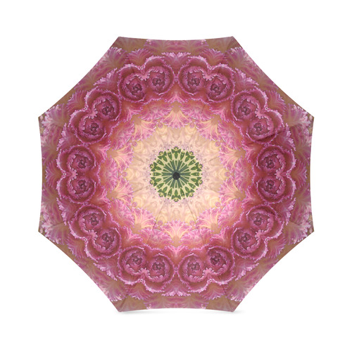 Print pink cabbage caleidoscope photo print Foldable Umbrella (Model U01)