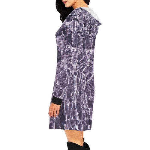 Violaceous soul All Over Print Hoodie Mini Dress (Model H27)