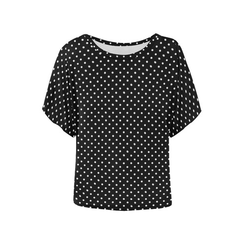 polkadots20160644 Women's Batwing-Sleeved Blouse T shirt (Model T44)