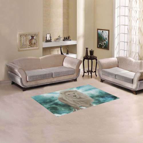 The white lion in the universe Area Rug 2'7"x 1'8‘’
