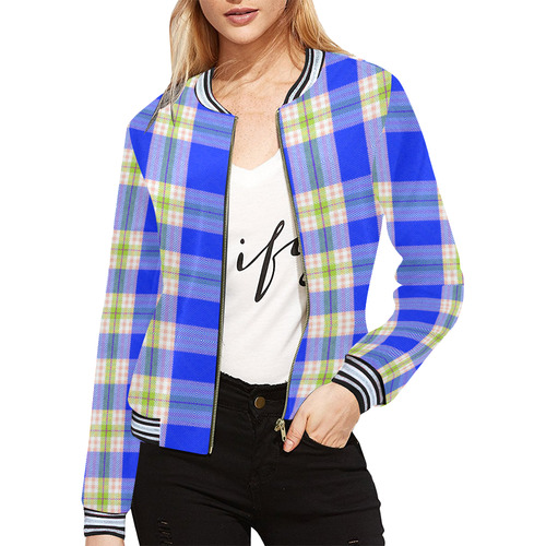 TARTAN 9003 All Over Print Bomber Jacket for Women (Model H21)